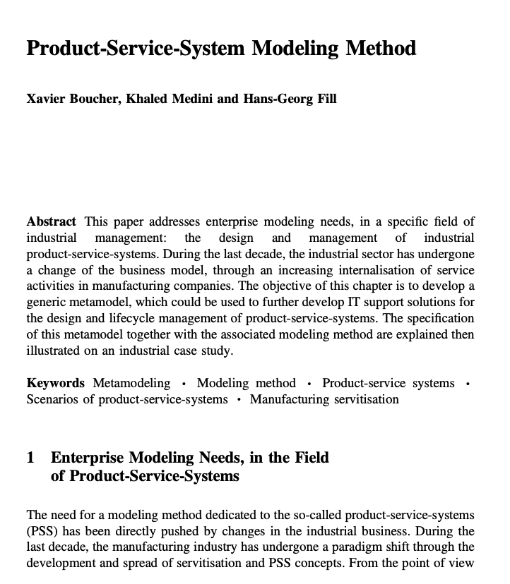 Product-Service-System Modelling Method